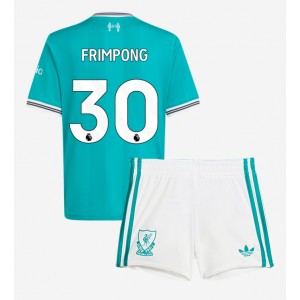 Liverpool Jeremie Frimpong #30 Jalkapallovaatteet Lasten Kolmas peliasu 2025-26 Lyhythihainen (+ Lyhyet housut)